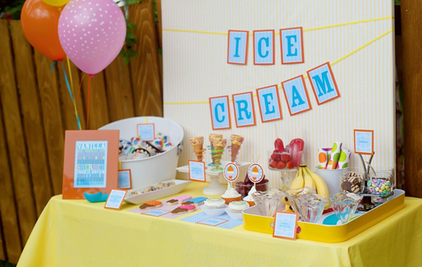 ice cream buffet