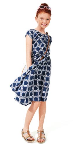 Lands' End navy Easter dress