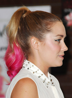 Lauren Conrad's pink ponytail