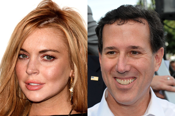 Rick Santorum loves Lindsay Lohan