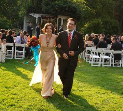 Michael and Sarah at their wedding