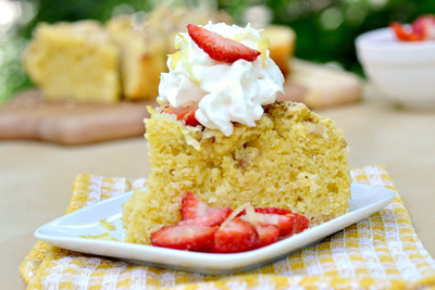 Olive oil cornmeal cake