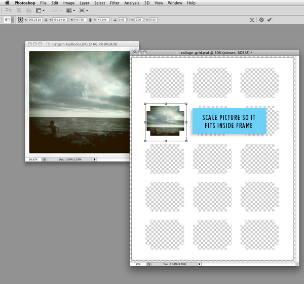 DIY craft tutorial: mod photo collage step 3