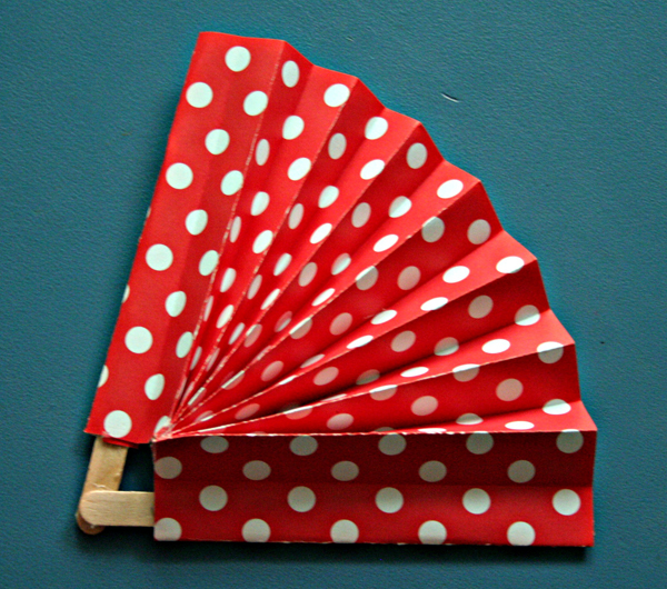 Paper Fans with Craft Sticks