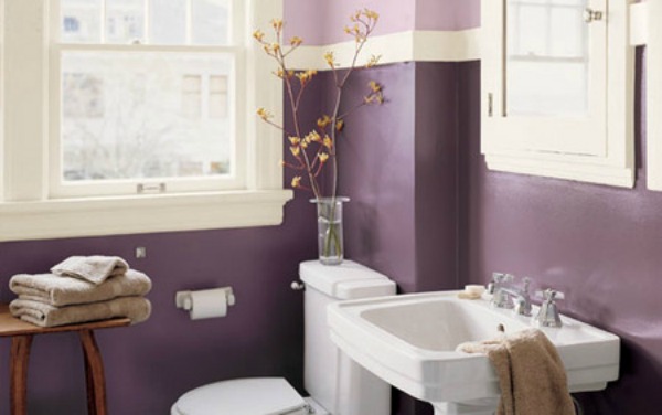 Purple bathroom