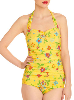 Bathing Beauty One Piece in Needlepoint