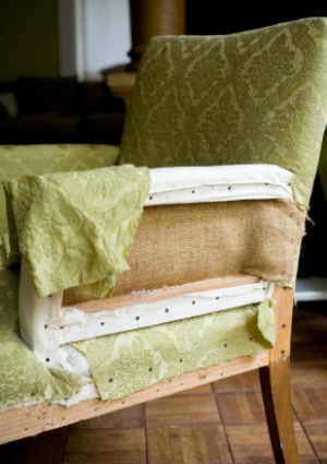 Reupholstering a chair
