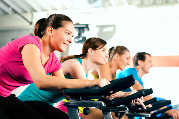 Lunch hour spinning class