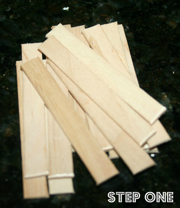 Popsicle stick house step 1
