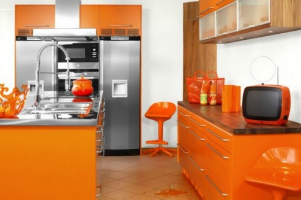 Tangerine kitchen