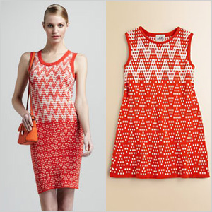 Tangerine print dresses