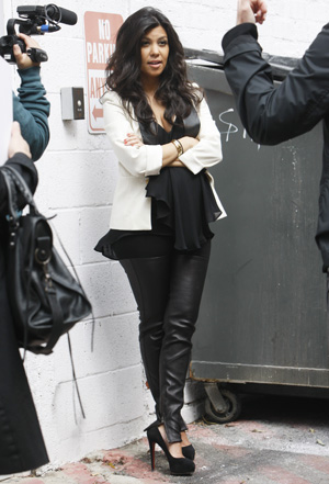Kourtney Kardashian in high heels