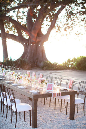 pop up everywhere from dessert table backdrops to table runners to chair 