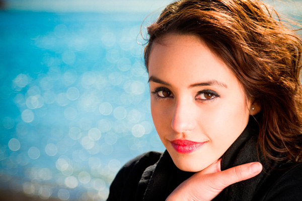 woman with brown eyes