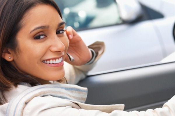 Woman driving