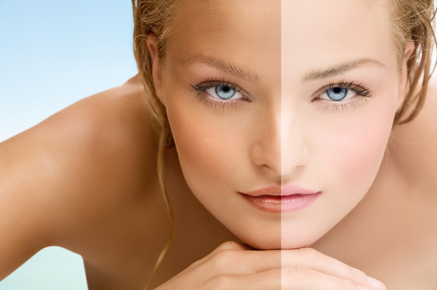 Woman with a tan