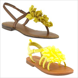 Yellow sandals