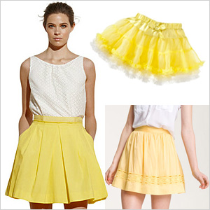 Yellow skirts