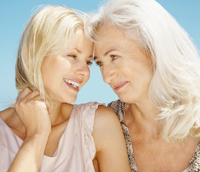 Adult woman with mother on Mother's Day