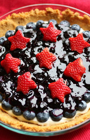 Patriotic summer fruit tart