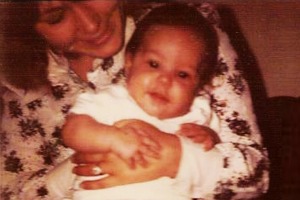 Jennifer Chidester as a baby, with her mom