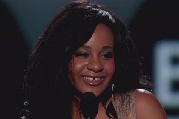 Bobbi Kristina Brown accepts awards for Whitney Houston