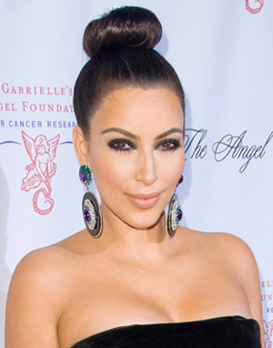 Kim Kardashian's top knot