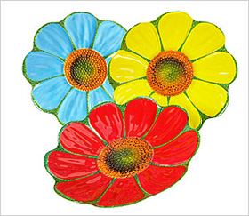 hibiscus serving trays