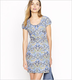 Dolores dress in Peacock Paisley