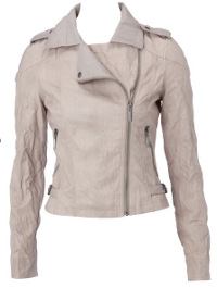 Crinkled biker jacket