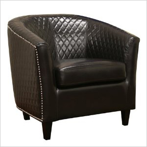 Leather clubchair with nailheads Amazon.com
