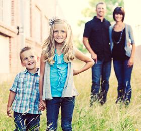 Outside family portrait