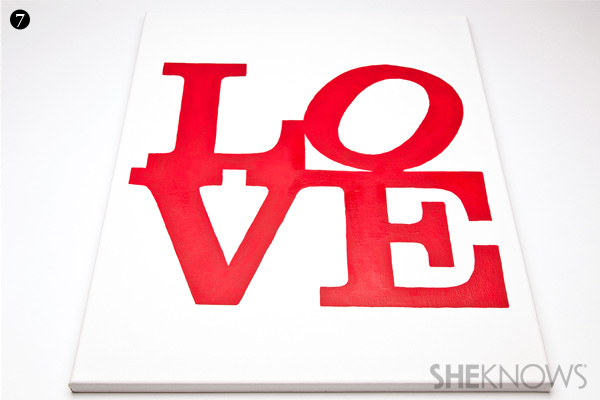 DIY craft project step 7: Finished LOVE letters