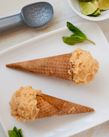 Homemade fresh apricot lime sorbet recipe