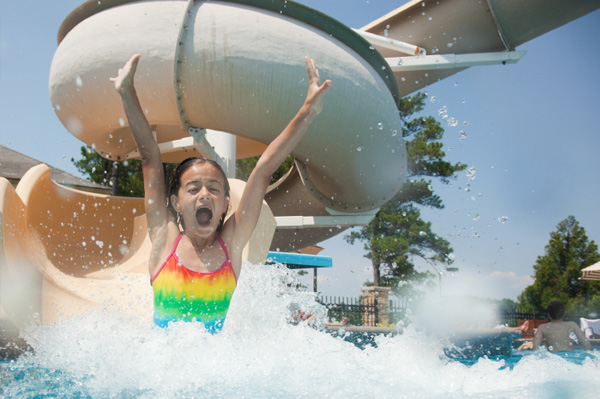 Girl at waterpark