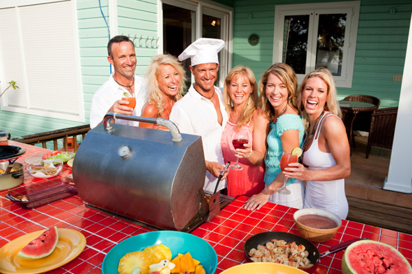 backyard bbq with friends