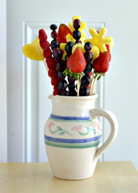 Homemade edible bouquet