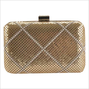 light gold sequined clutch 