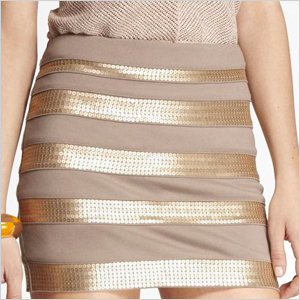 sequin-banded skirt 