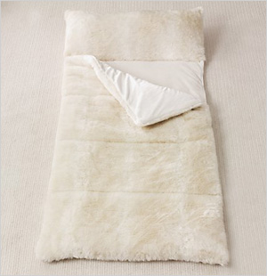Luxe Faux Fur Sleeping Bag from Restoration Hardware Baby & Child