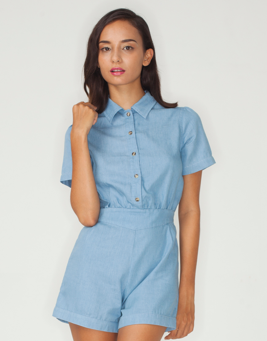 Motel Dakota Colared Playsuit