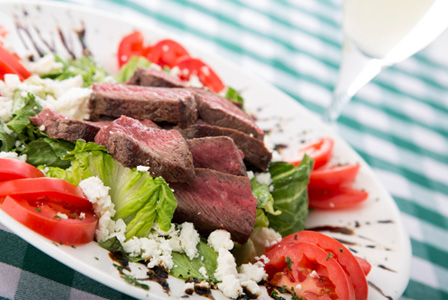 Greek style steak salad