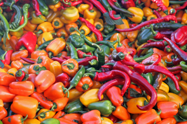 Peppers at the market