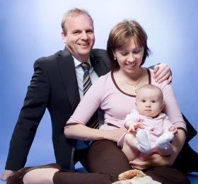 Formal family portrait