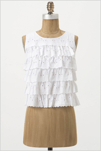 Layered eyelet blouse