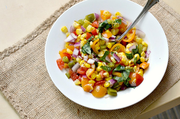 Roasted corn and jalapeno salsa