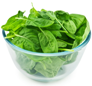 Spinach, a natural source of folic acid