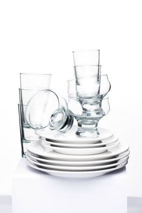 stack of clean dishes