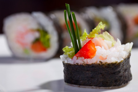 Sushi with bluefin tuna