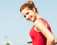 Teen exercising
